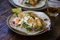 Fish tacos with cabbage slow Royalty Free Stock Photo