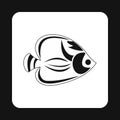 Fish tang icon, simple style