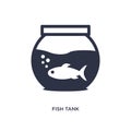 fish tank icon on white background. Simple element illustration from free time concept Royalty Free Stock Photo