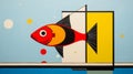 Contemporary Latin American Art: Playful De Stijl Fish Painting