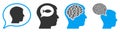 Fish Thinking Head Vector Collage Illustration Royalty Free Stock Photo