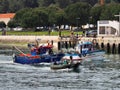 Fish Boats Underway to Market. Royalty Free Stock Photo