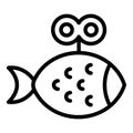 Fish toy icon outline vector. Pet store Royalty Free Stock Photo