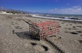 Fish trap lost on the beach.