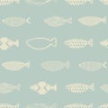 Fish trendy seamless pattern.