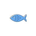 Fish vector icon symbol animal isolated on white background