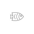 Fish vector icon symbol animal isolated on white background