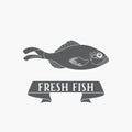 Fish - vector. Logo, badge