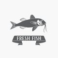 Fish - vector. Logo, badge