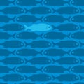 Fish wallpaper with an opposite clear fish. Royalty Free Stock Photo