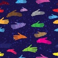 Fish water hand seamless background for Spa