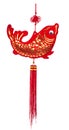 Fish wind chime the symbol wealth fengshui Royalty Free Stock Photo