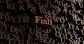 Fish - Wooden 3D rendered letters/message