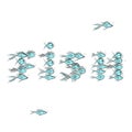 Fish word shape for your design Royalty Free Stock Photo