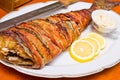 Fish wrapped in bacon