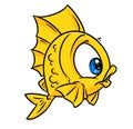 Fish yellow cartoon