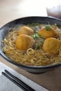 Fishball noodle Royalty Free Stock Photo
