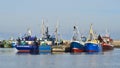 Fishboats in a harbor