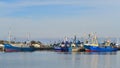 Fishboats in a harbor