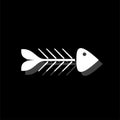 Fishbone icon flat