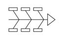 Fishbone line diagram template. Royalty Free Stock Photo