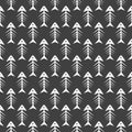 Fishbone monochrome seamless vector pattern.