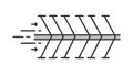 Fishbone Timeline Arrow Process Vector, vector design Generative AI Royalty Free Stock Photo