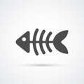 Fishbone trendy icon. Vector