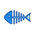 Fishbone line icon.