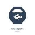 fishbowl icon in trendy design style. fishbowl icon isolated on white background. fishbowl vector icon simple and modern flat Royalty Free Stock Photo