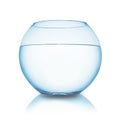 Fishbowl isolated on white Royalty Free Stock Photo