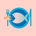 Fish Dish Micro plastic 2 Royalty Free Stock Photo