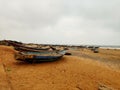 Fisher boats at chandrabhaga beach puri orissa india