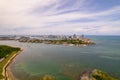 Fisher Island Miami Beach seen from south direction Royalty Free Stock Photo