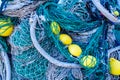 Fisher net in harbour Royalty Free Stock Photo