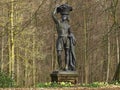 Fisher sculpture in the castle park of Schloss Rheydt
