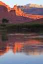 Fisher Towers and Colorado River Royalty Free Stock Photo