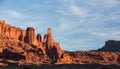 Fisher Towers Late Afternoon in the Desert North of Moab Utah. Royalty Free Stock Photo