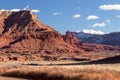 Fisher Towers Late Afternoon in the Desert North of Moab Utah with La Sal Mountains. Royalty Free Stock Photo