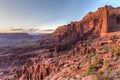 Dusk at Fisher Towers and Professor Valley