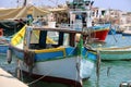 Fisherboat called Luzzu in Marsaxlokk Harbor. Malta