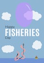 Fisheries day greeng card