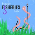 Fisheries day greeng card