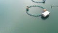 Fisheries on Luzon Island, Philippines. Fish farm, top view. Royalty Free Stock Photo