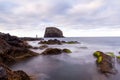 Fisherman on the Atlantic Ocean coast, Madeira island, Portugal Royalty Free Stock Photo