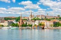Fisherman Bastion and Danube river, Budapest, Hungary Royalty Free Stock Photo