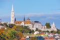 Fisherman bastion and Matthias church on Castle hill in autumn, Budapest, Hungary Royalty Free Stock Photo