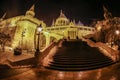 Fisherman Bastion on winter night, Budapest, Hungary Royalty Free Stock Photo