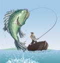 Fisherman and big fish