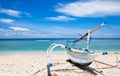 Fisherman boat on beach Gili island, Indonesia Royalty Free Stock Photo